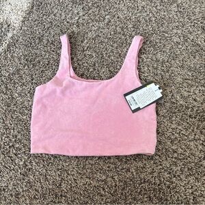 Art Class Pink Sleeveless Fitted Crop Tank Top